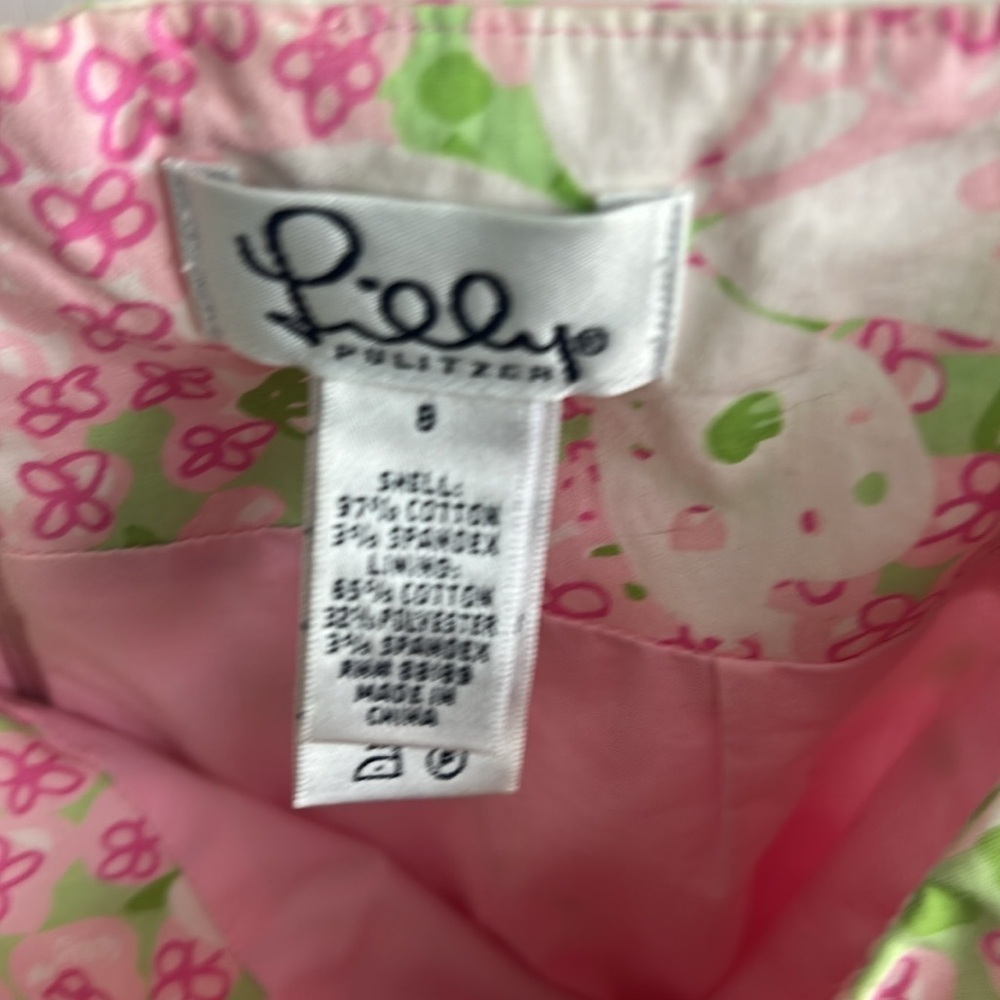 NWOT Lilly Pulitzer Pink Gossip Butterfly Print Mini Skirt - Picture 5 of 6